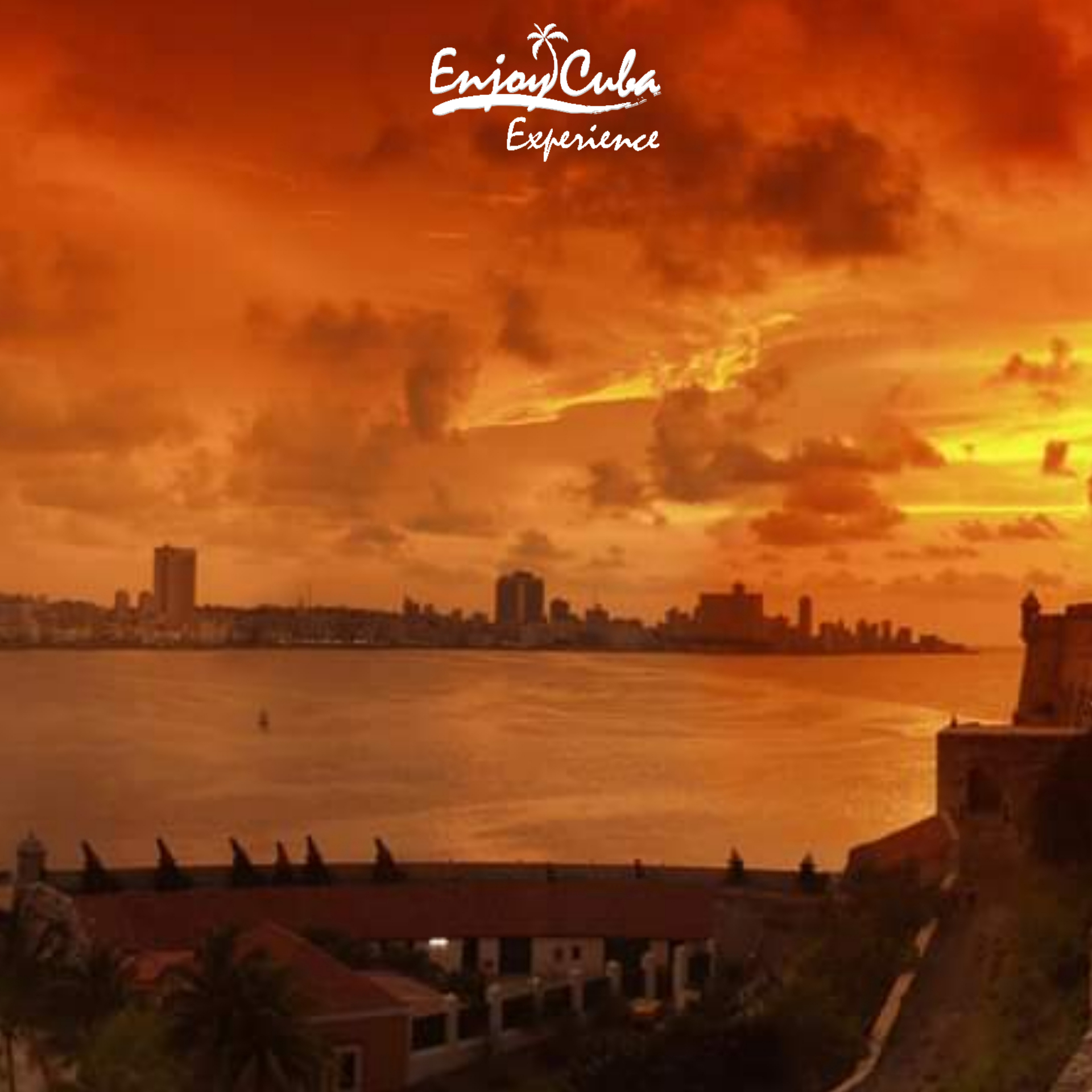 Vista de La Bahía de La Habana desde el castillo del Morro